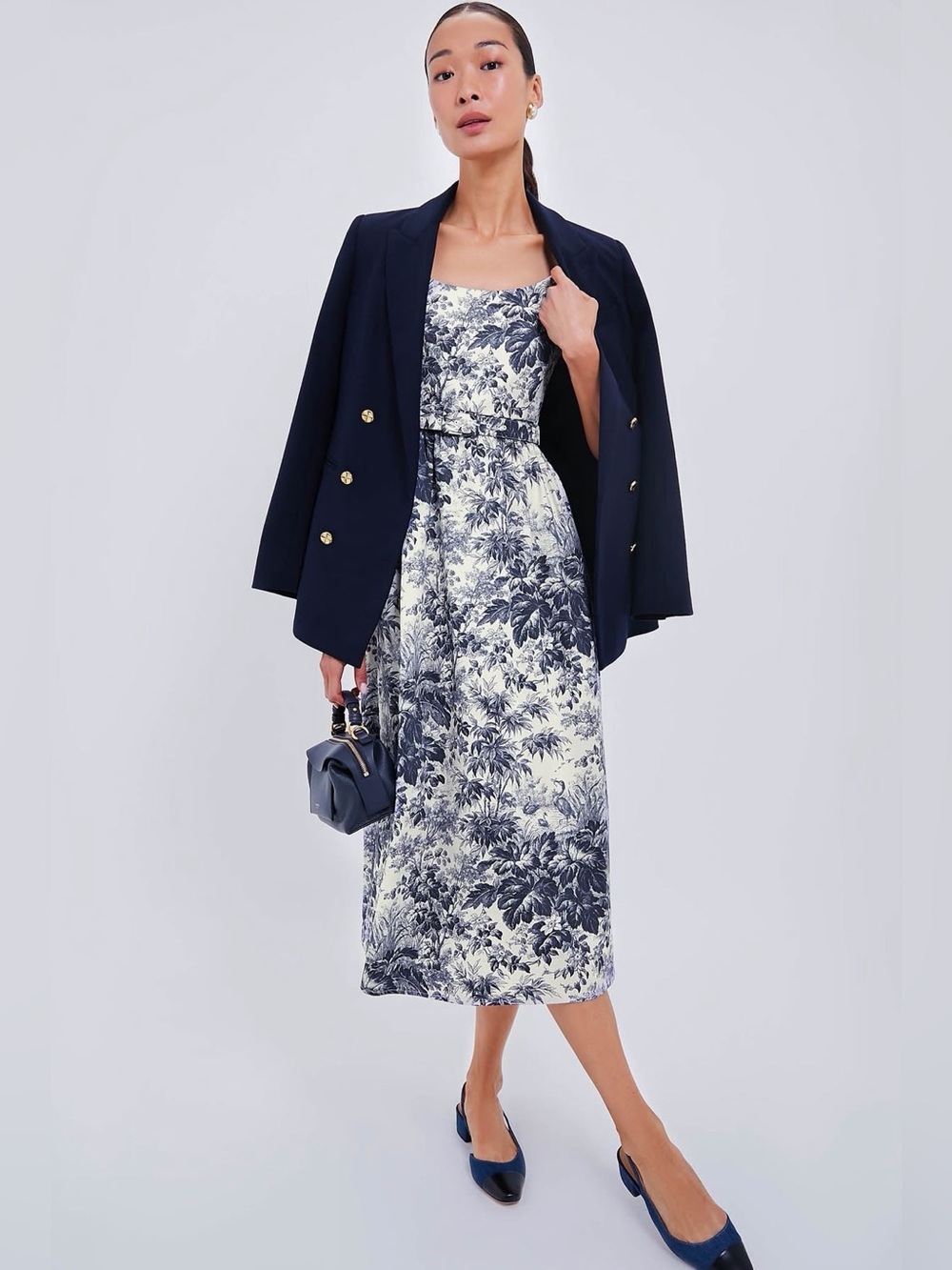 Tuckernuck Navy Cypress Toile Eira/Melanie Dress NWT - Picture 2 of 9